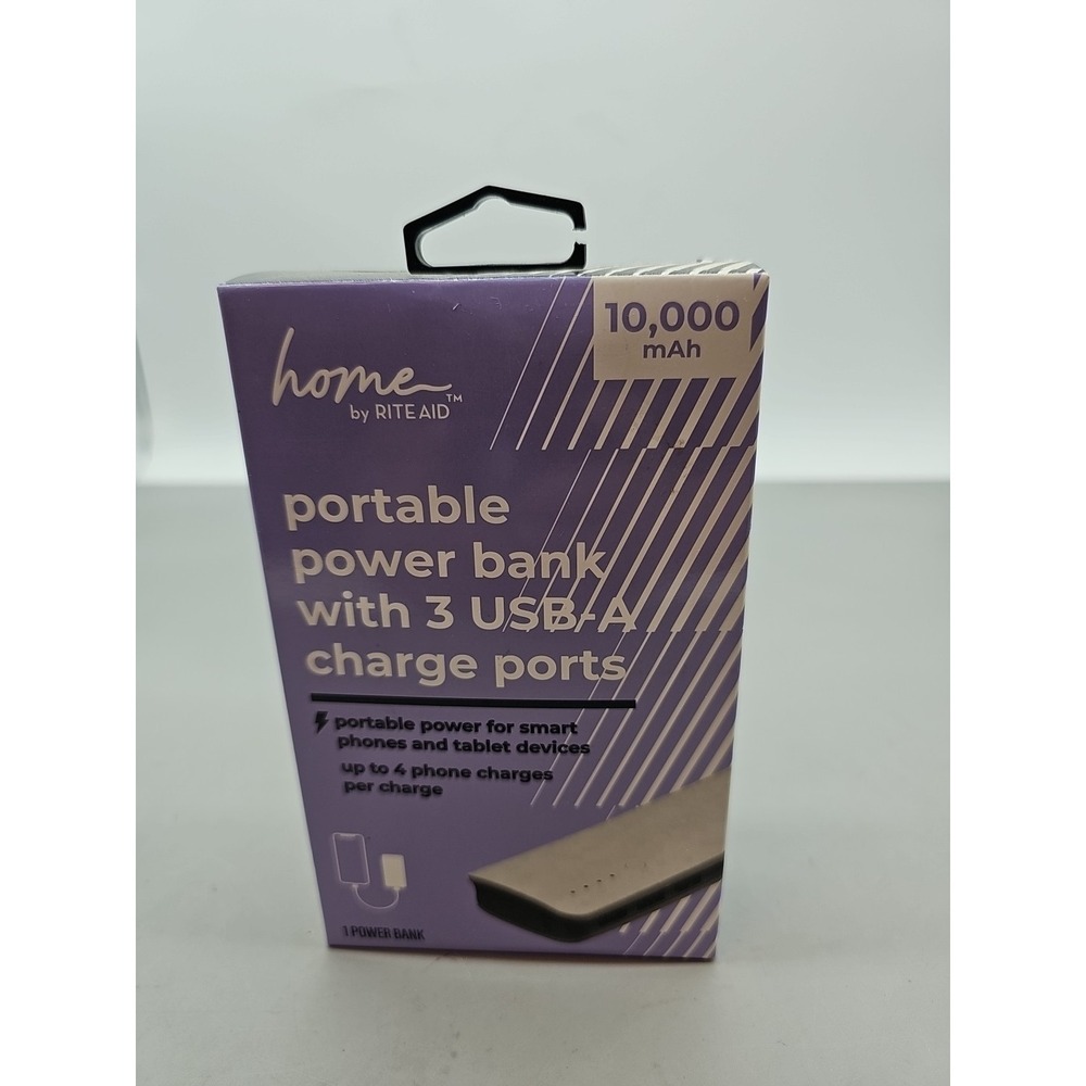 Home By Rite Aid Portable Power Bank New